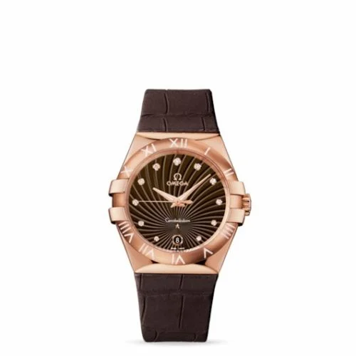 Omega Constellation Quartz 35 Red Gold / Brown Supernova / Alligator 123.53.35.60.63.001 (12353356063001)